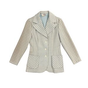 “That Girl” in Miami Vintage Retro 1970’s Mod GoGo Houndstooth Blazer Size 12